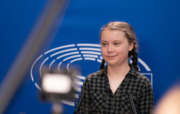 Greta Thunberg al Parlamento Europeo