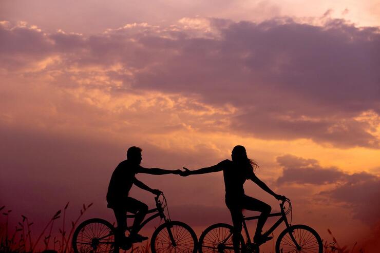 bicicletta tramonto