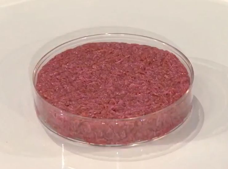 Un hamburger di carne sintetica