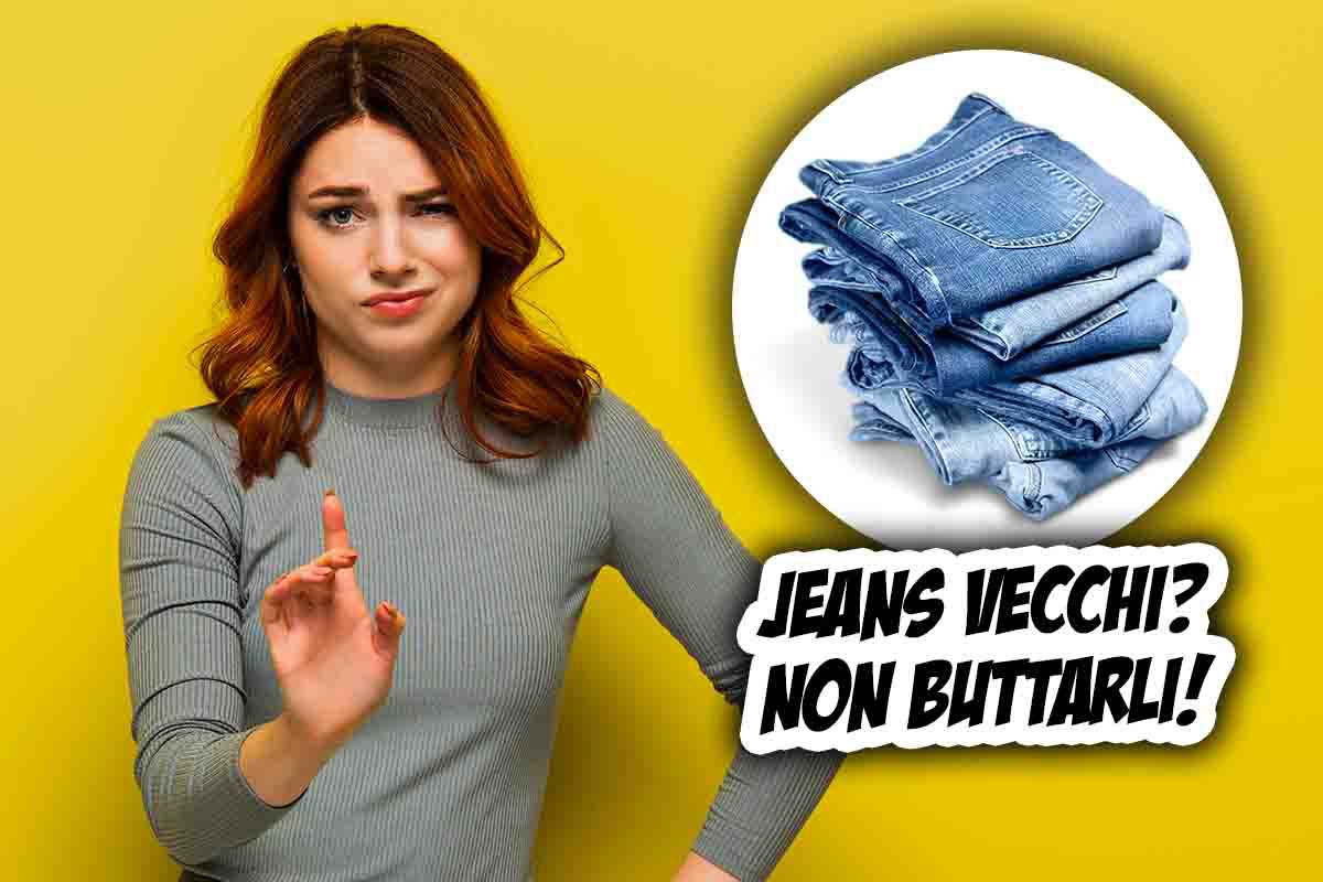 come riutilizzare jeans vecchi