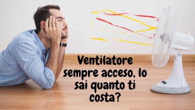 quanto consuma il ventilatore