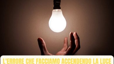 errori comuni accendendo le luci