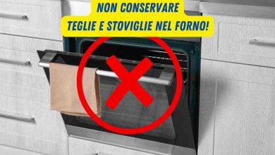 non riporre nulla nel forno