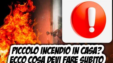 incendio in casa cosa fare